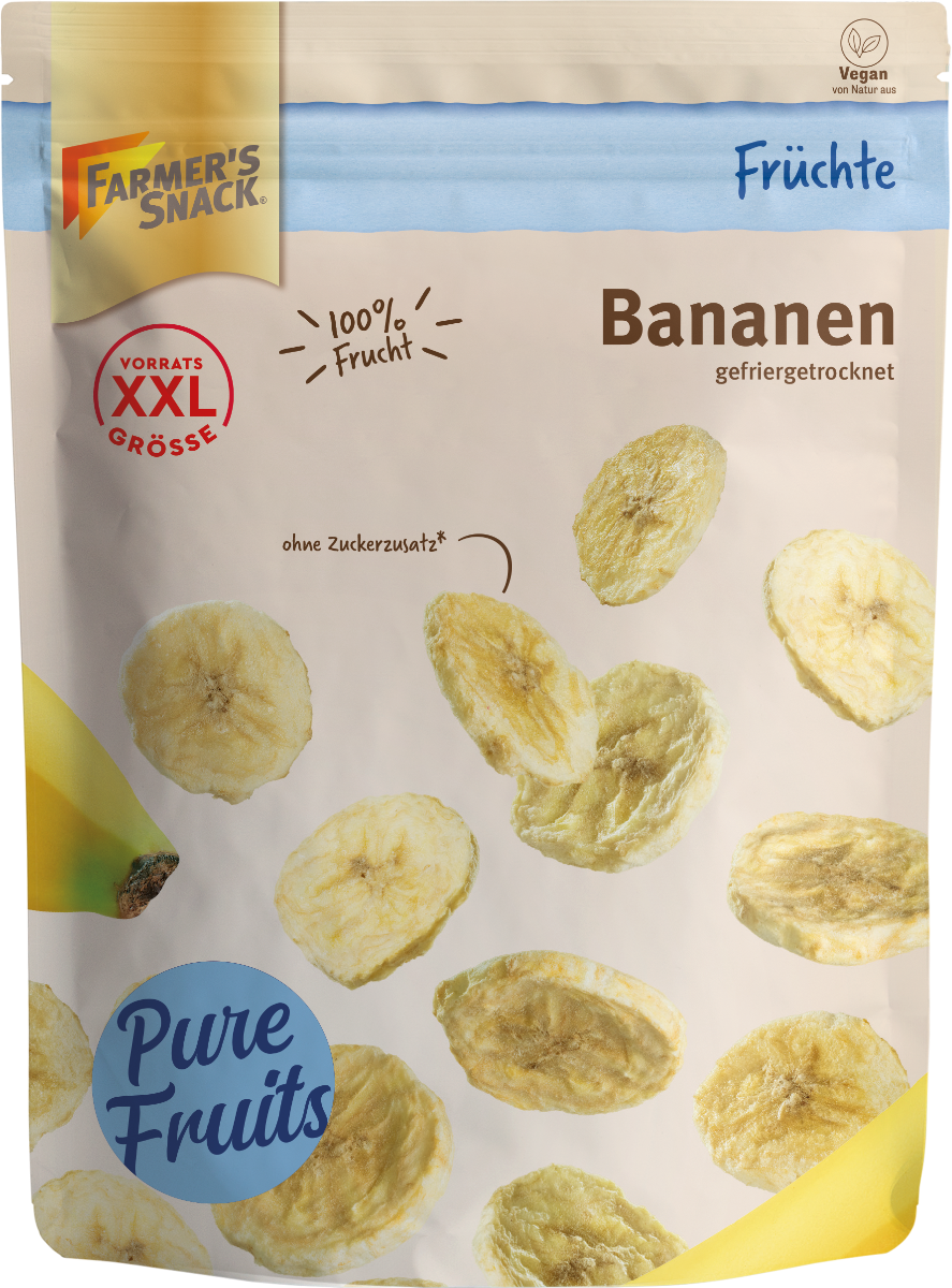 Rodajas de plátano liofilizadas