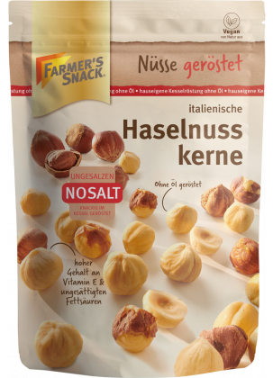 Italian hazelnuts NoSalt 125g – natural, aromatic hazelnuts from Italy for pure nut enjoyment without salt.