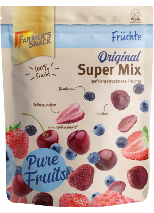 Zwolnienie opakowań liofilizowanych owoców Super Mix z etykietą wegańską