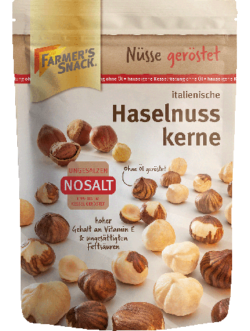 Italienische Haselnusskerne NoSalt 125g – naturbelassene, aromatische Haselnüsse aus Italien für den puren Nussgenuss ohne Salz.