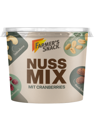 Spersonalizowane opakowanie Farmer's Snack - mieszanka orzechów z żurawiną w tubie 225g