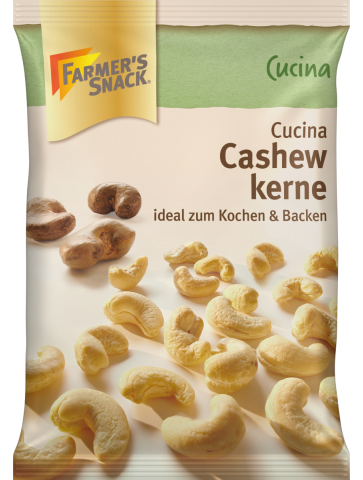 Bolsa con base de anacardos Cucina 100 g con el logotipo de Farmer's Snack