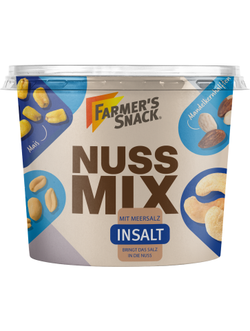 Indywidualne opakowanie Farmer's Snack Nut Mix Insalt Tub 225g