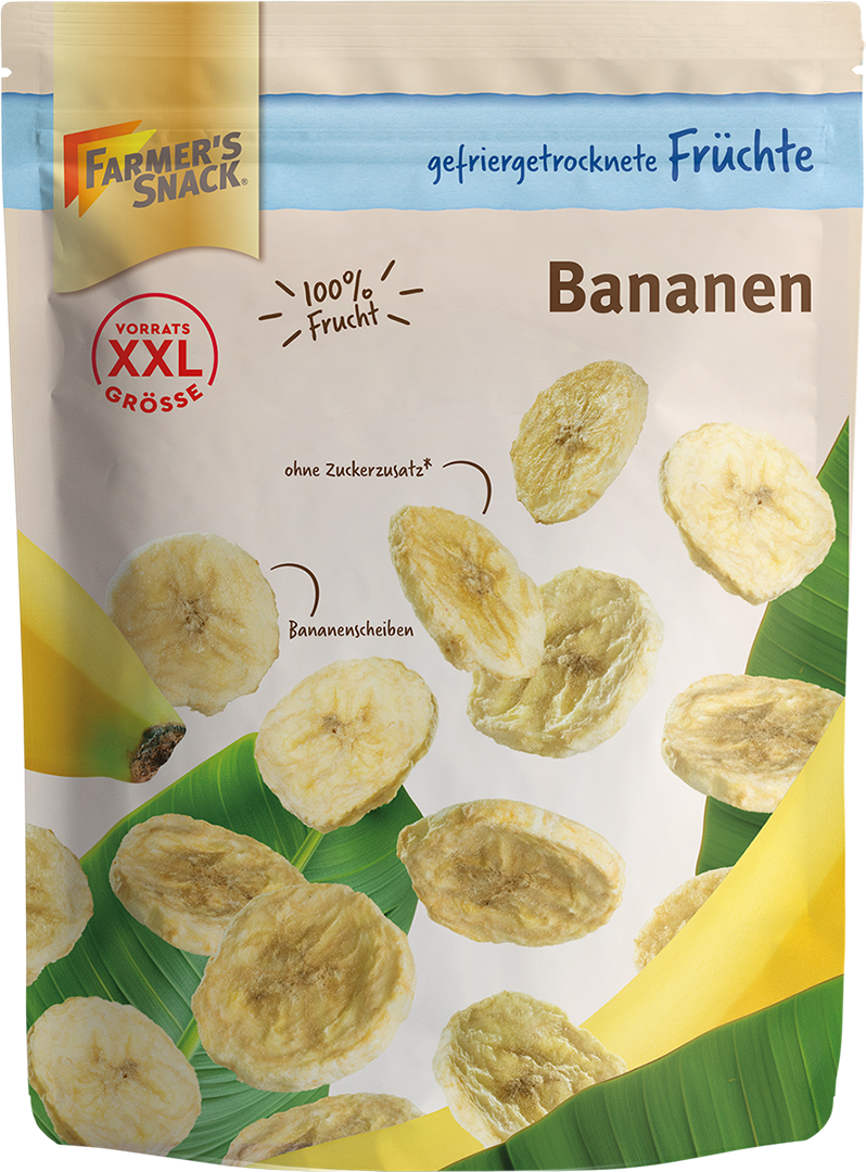 Rodajas de plátano liofilizadas